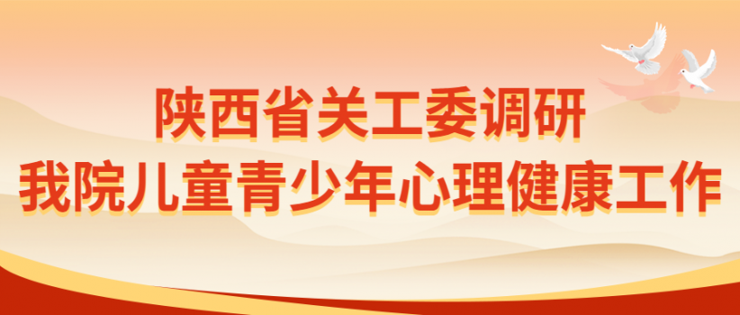 【医院动态】陕西省关工委调研我院儿童青少年心理健康工作